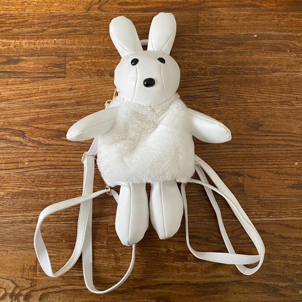 LF Leather & Faux Fur Bunny Backpack
